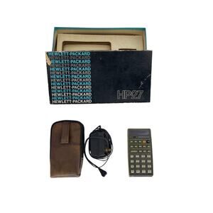 Vintage HP‑27 RPN Scientific Calculator – Boxed w/ Leather Case & Adapter